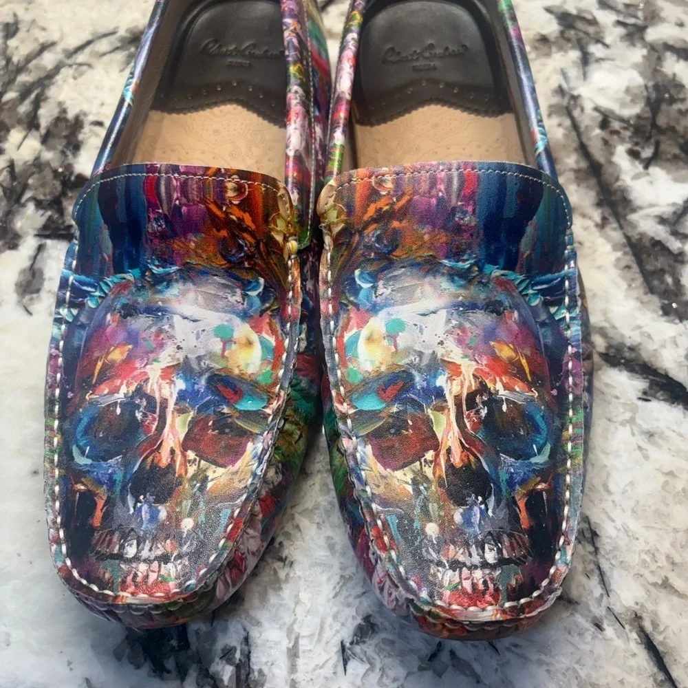 Robert Graham hand painted Skull drivers size 10.5